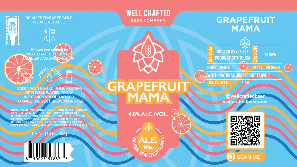 Grapefruit Mama label