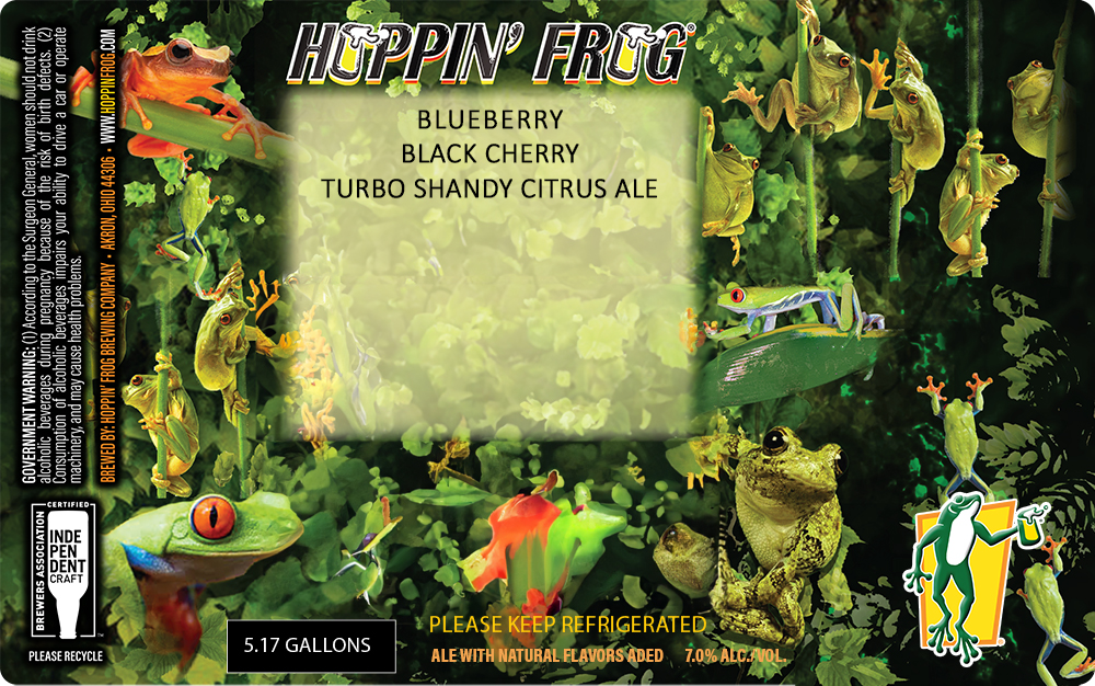 Blueberry Black Cherry Turbo Shandy Citrus Ale label