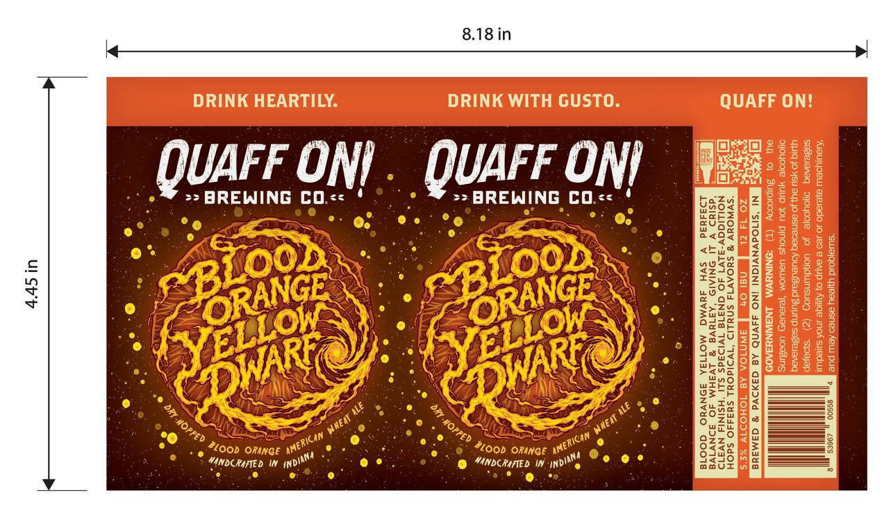 Blood Orange Yellow Dwarf label