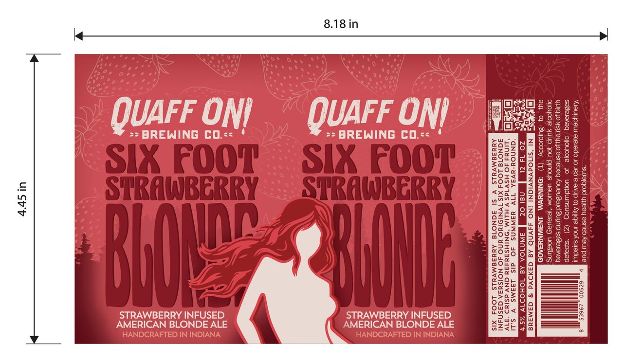 Six Foot Strawberry Blonde label