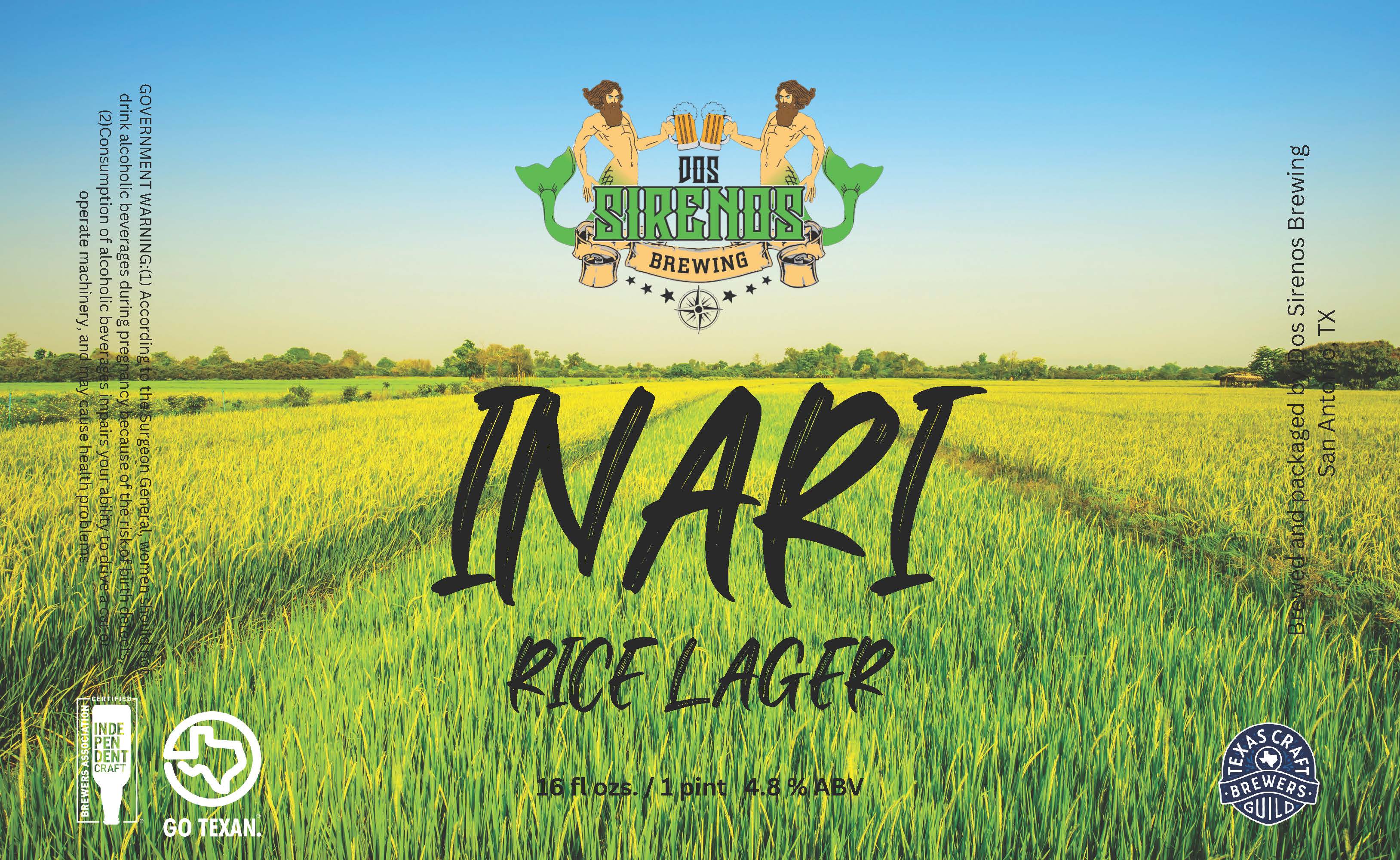 Inari Rice Lager label