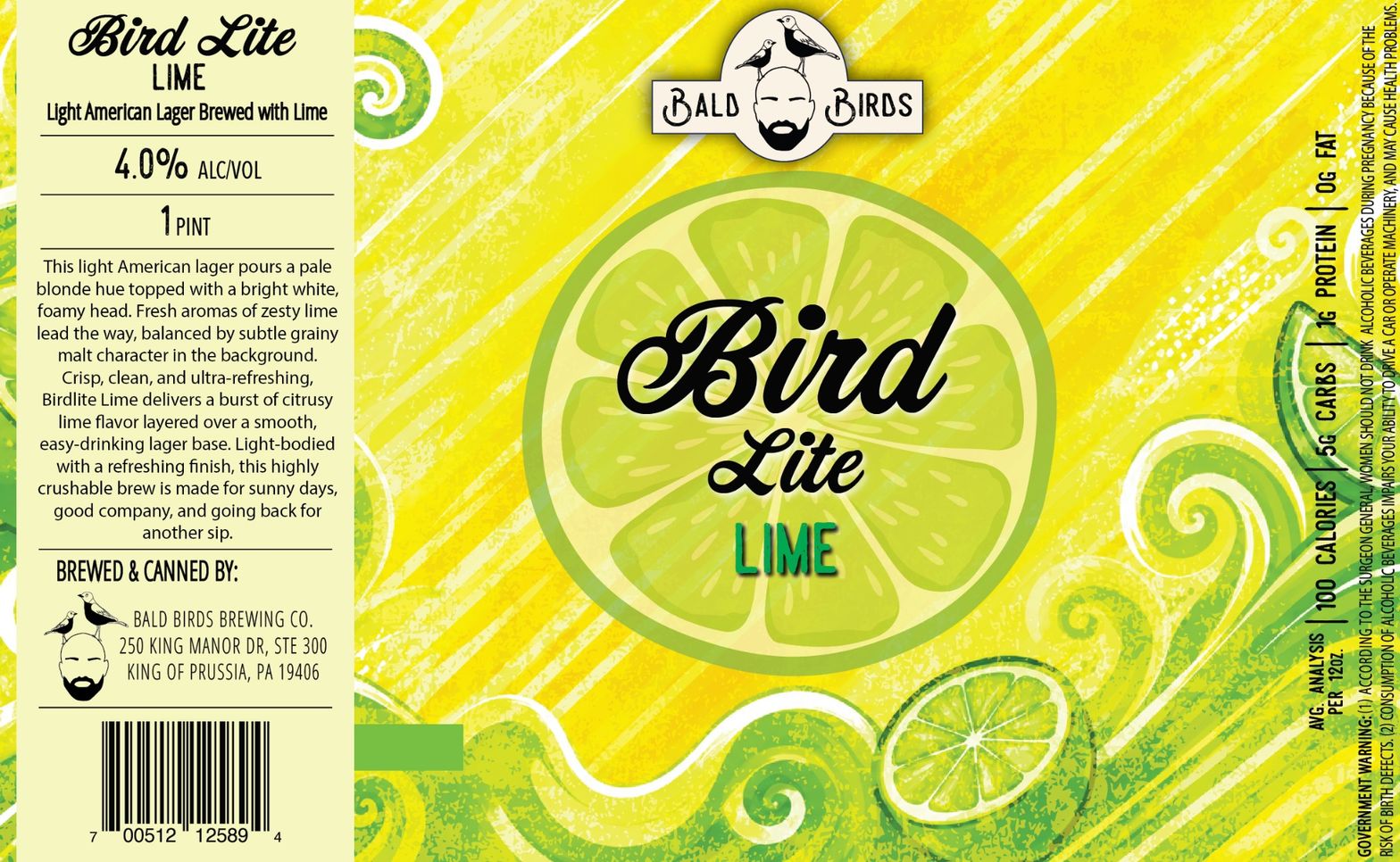 Bird Lite Lime label