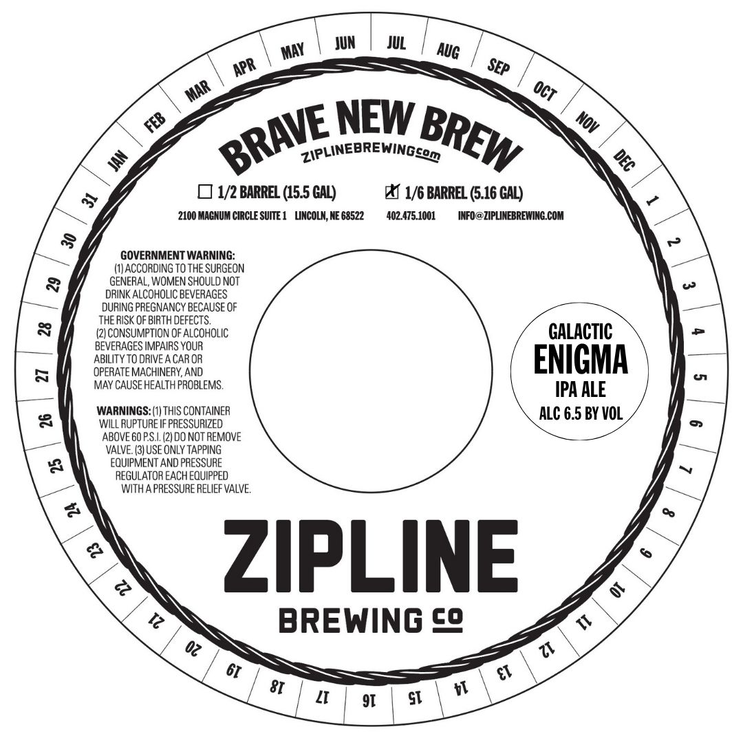 Galactic Enigma IPA Ale label
