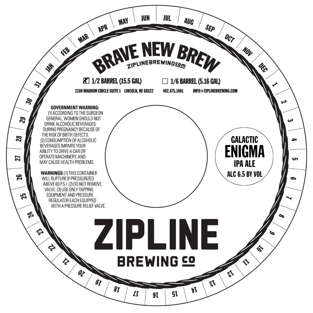 Galactic Enigma IPA Ale label