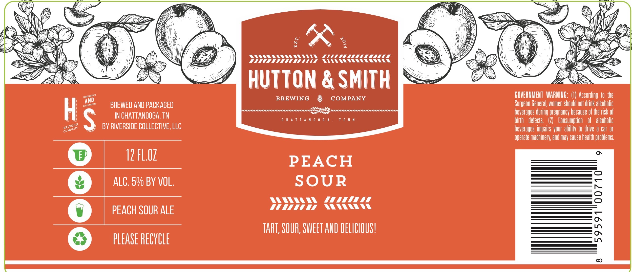 Peach Sour label