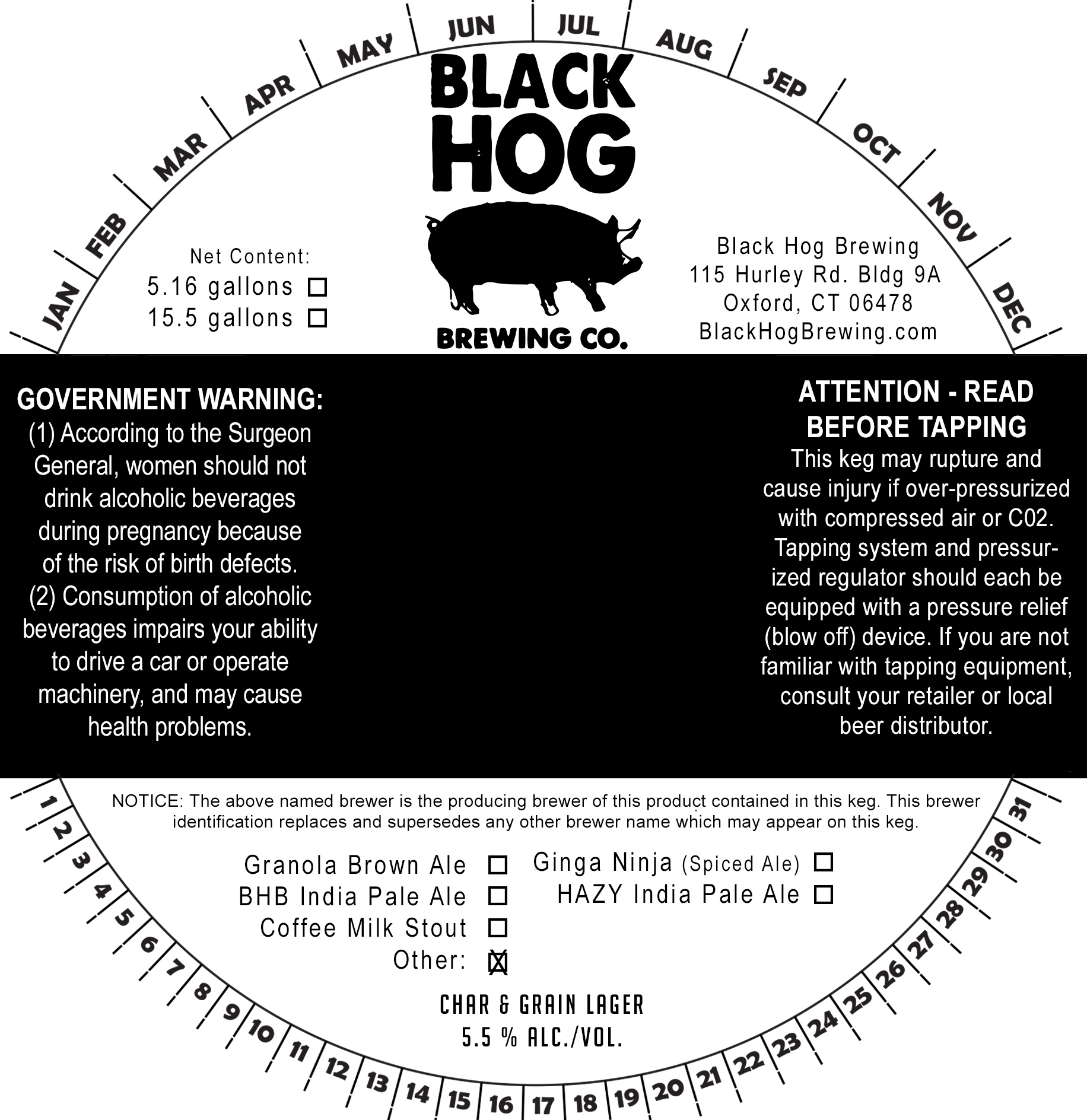 Char & Grain Lager label