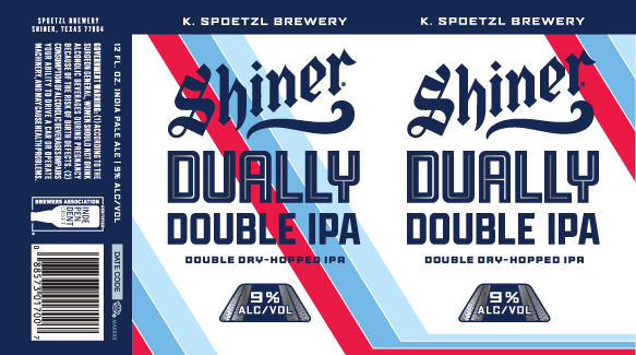 Dually Double IPA label