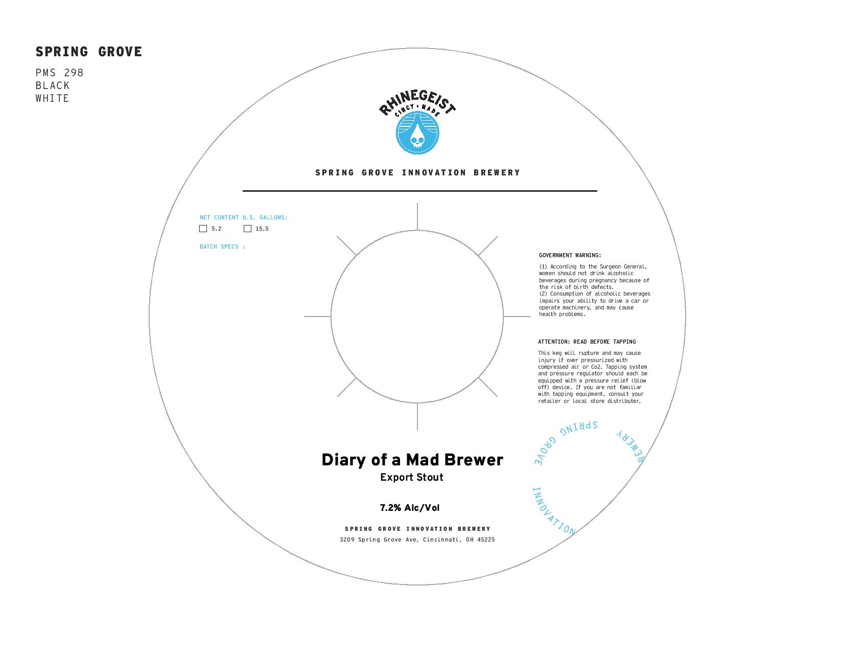 Diary of a Mad Brewer label
