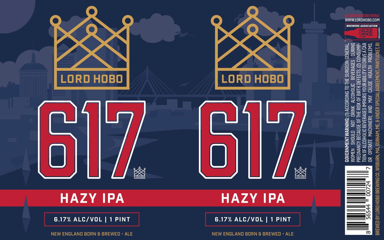 617 Hazy IPA label