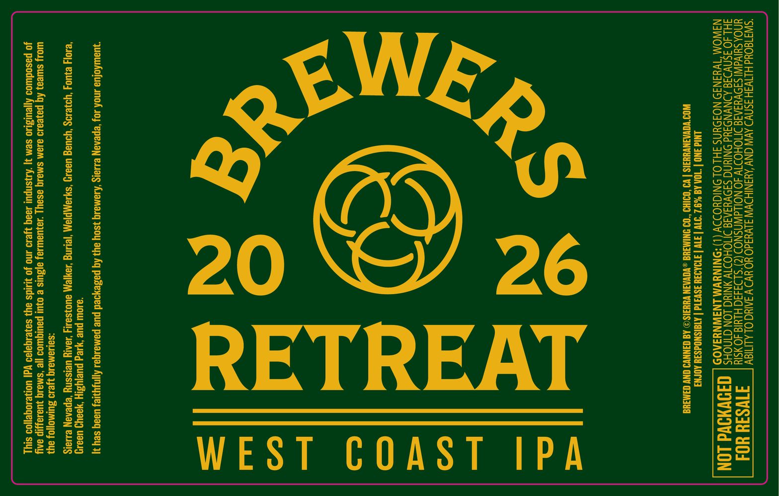 Brewers Retreat West Coast IPA label