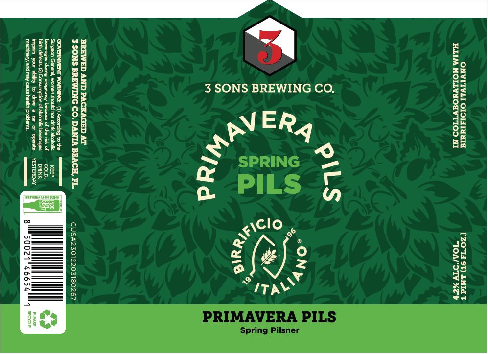 Primavera Pils label