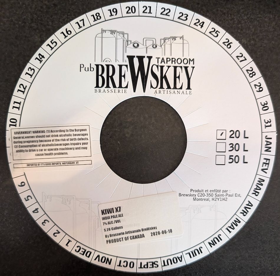 Kiwi X7 label