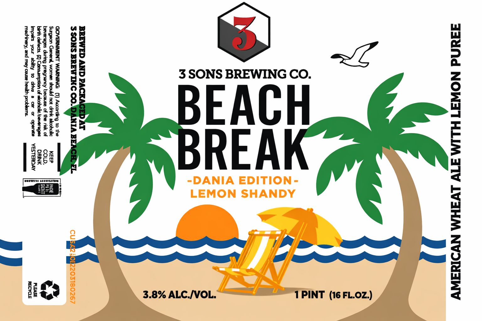 Beach Break Dania Edition Lemon Shandy label