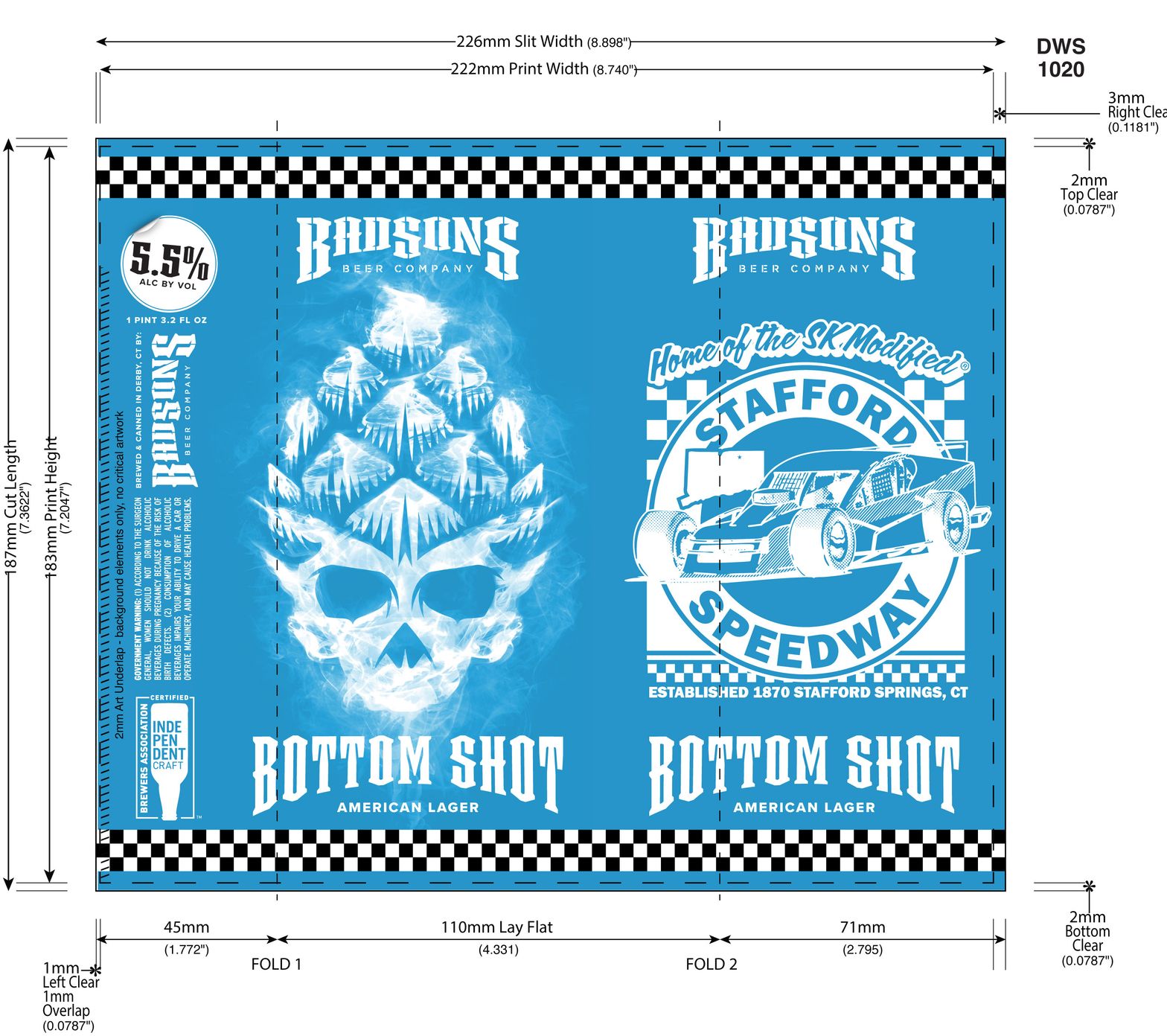 Bottom Shot label