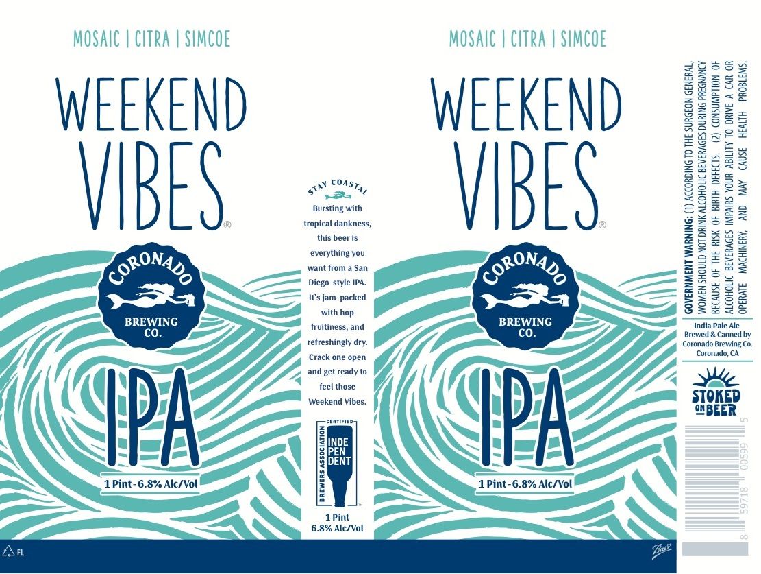 Weekend Vibes IPA label