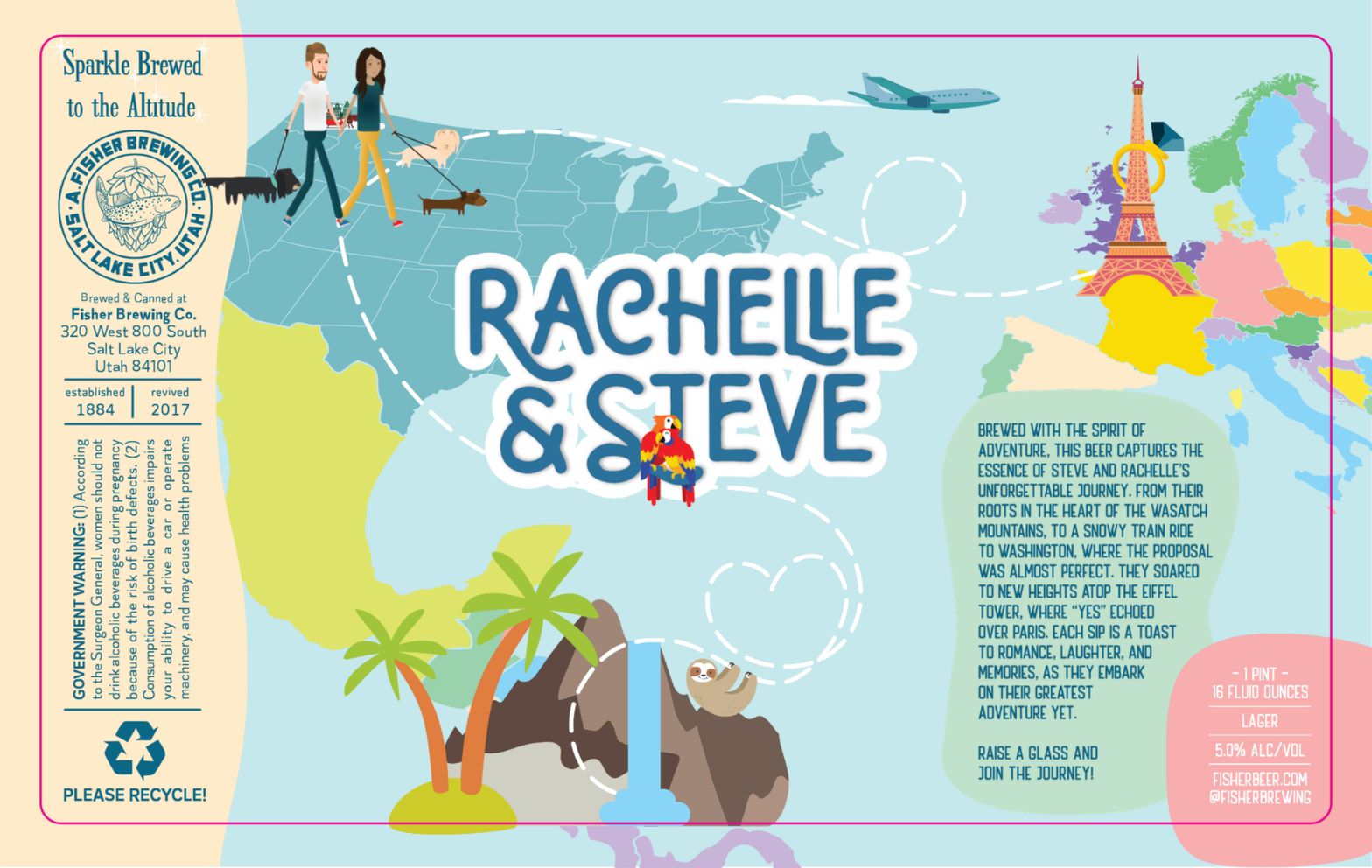 Rachelle & Steve label