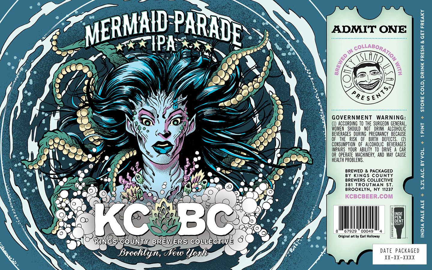 Mermaid Parade label