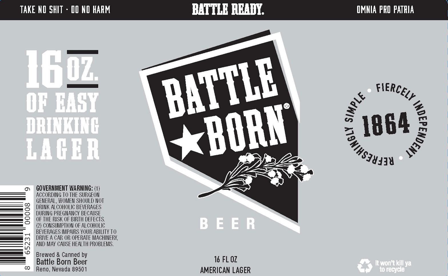 Battle Born Beer label