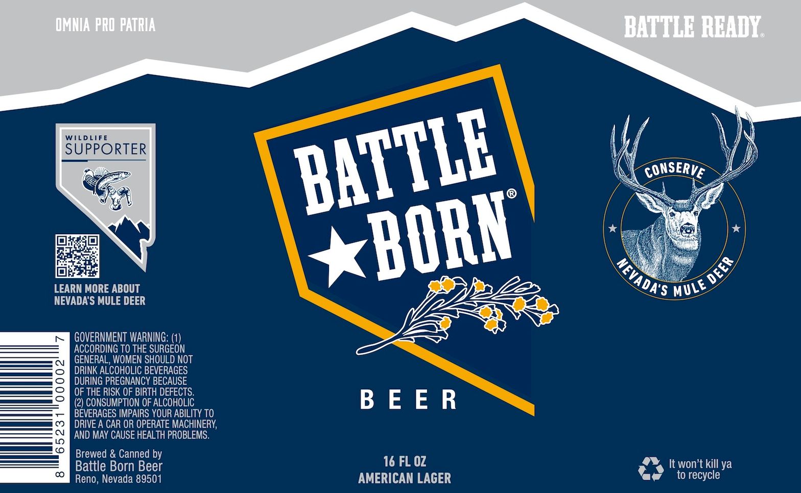 Battle Born Beer label