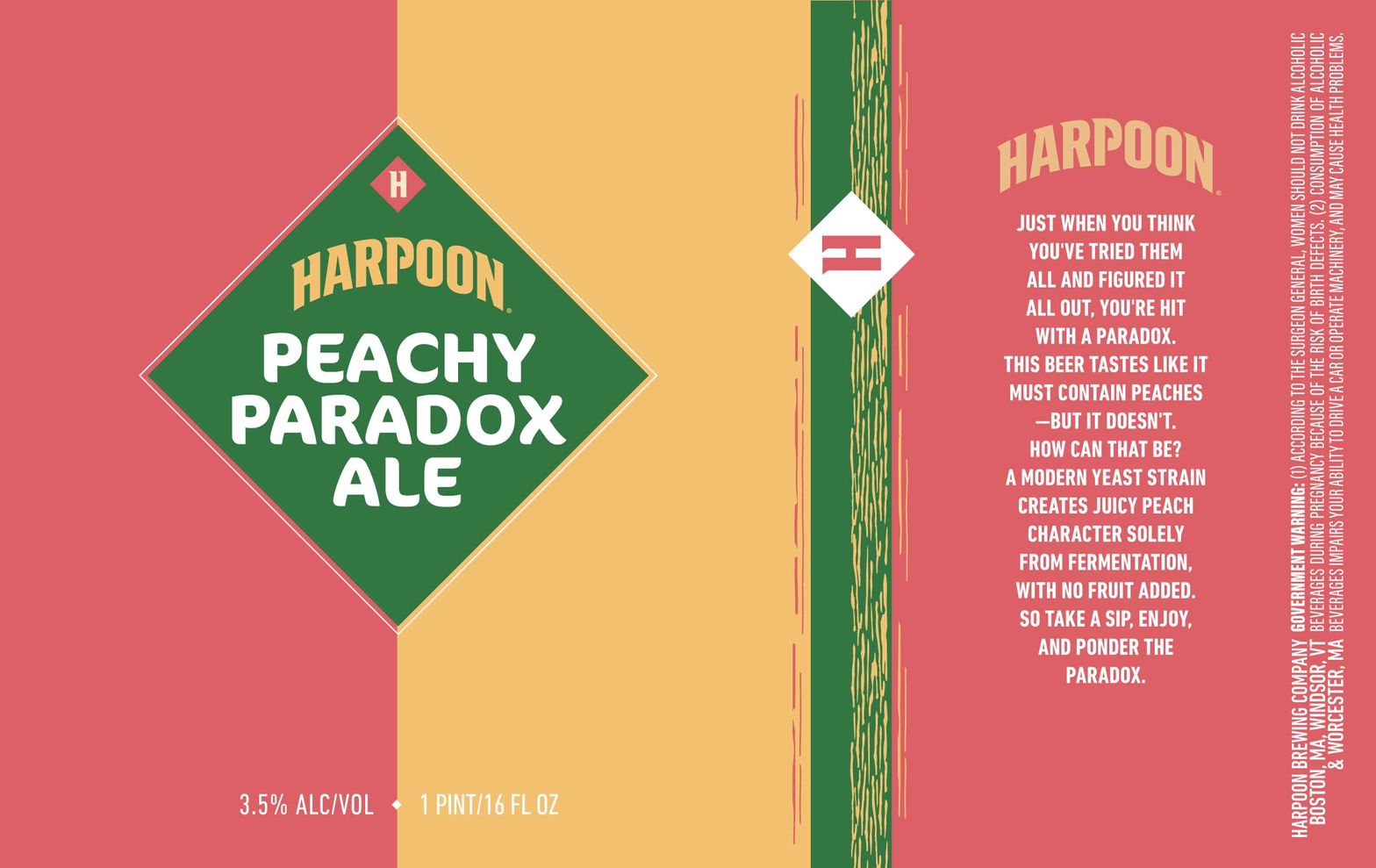 Peachy Paradox Ale label
