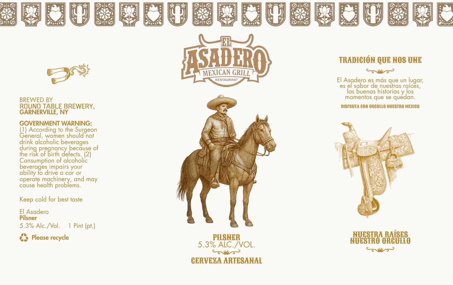 El Asadero Pilsner label