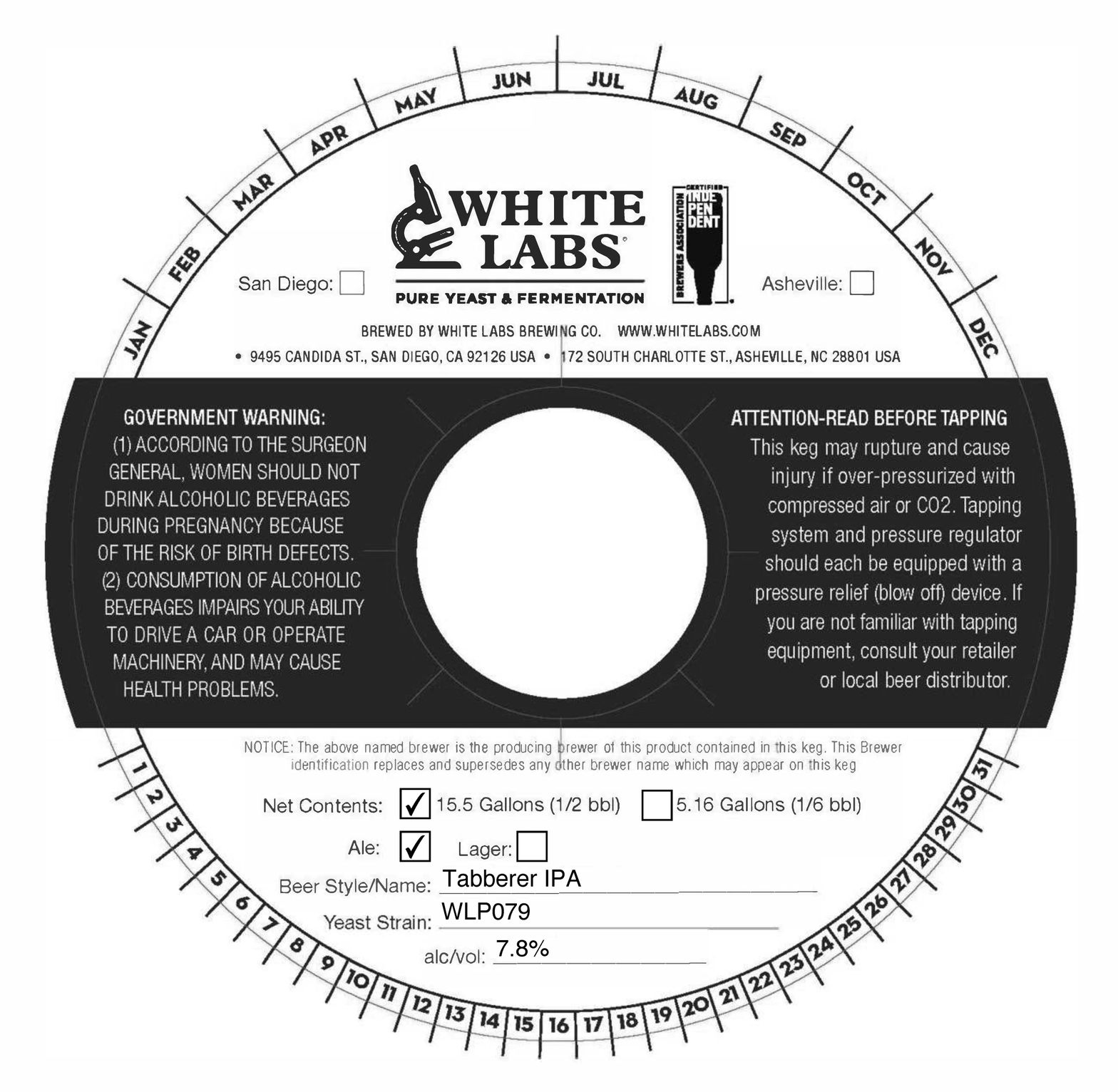 Tabberer IPA label