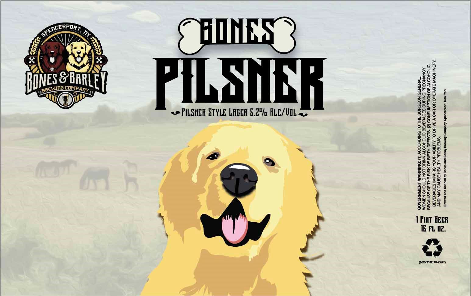 Bones Pilsner label