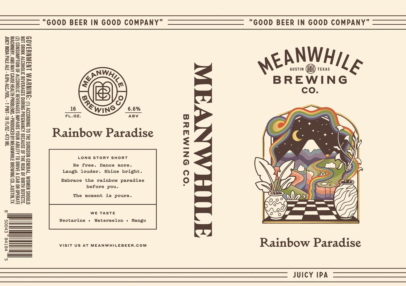 Rainbow Paradise label