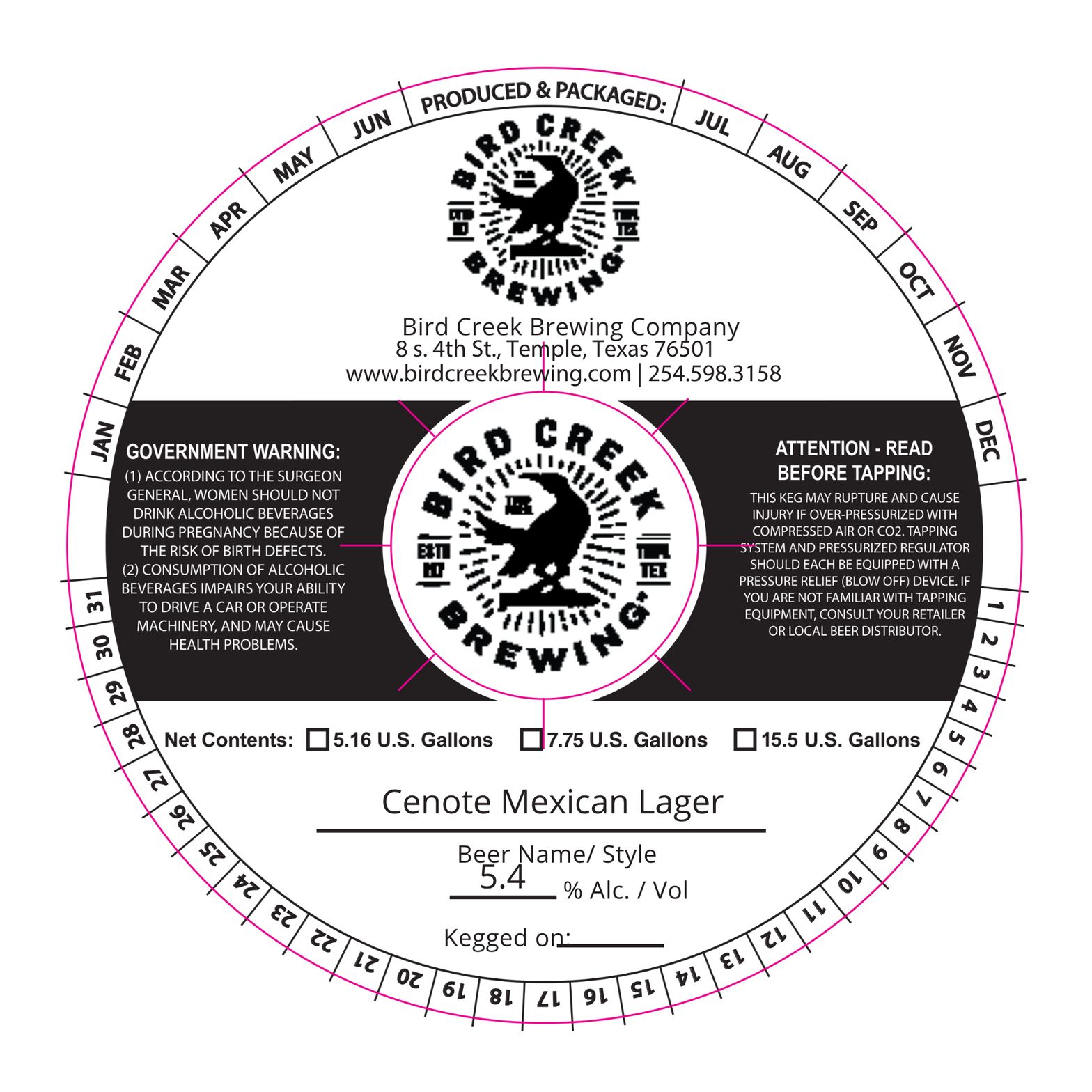 Cenote Mexican Lager label