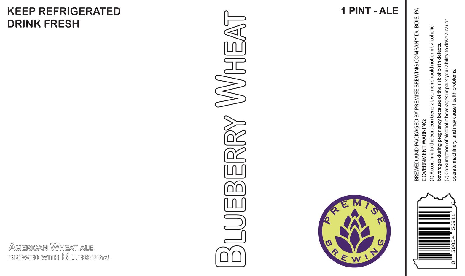 Blueberry Wheat label