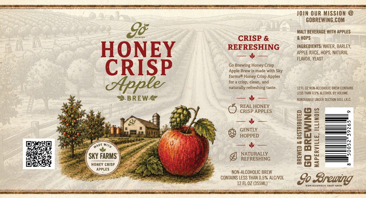 Honey Crisp Apple Brew label