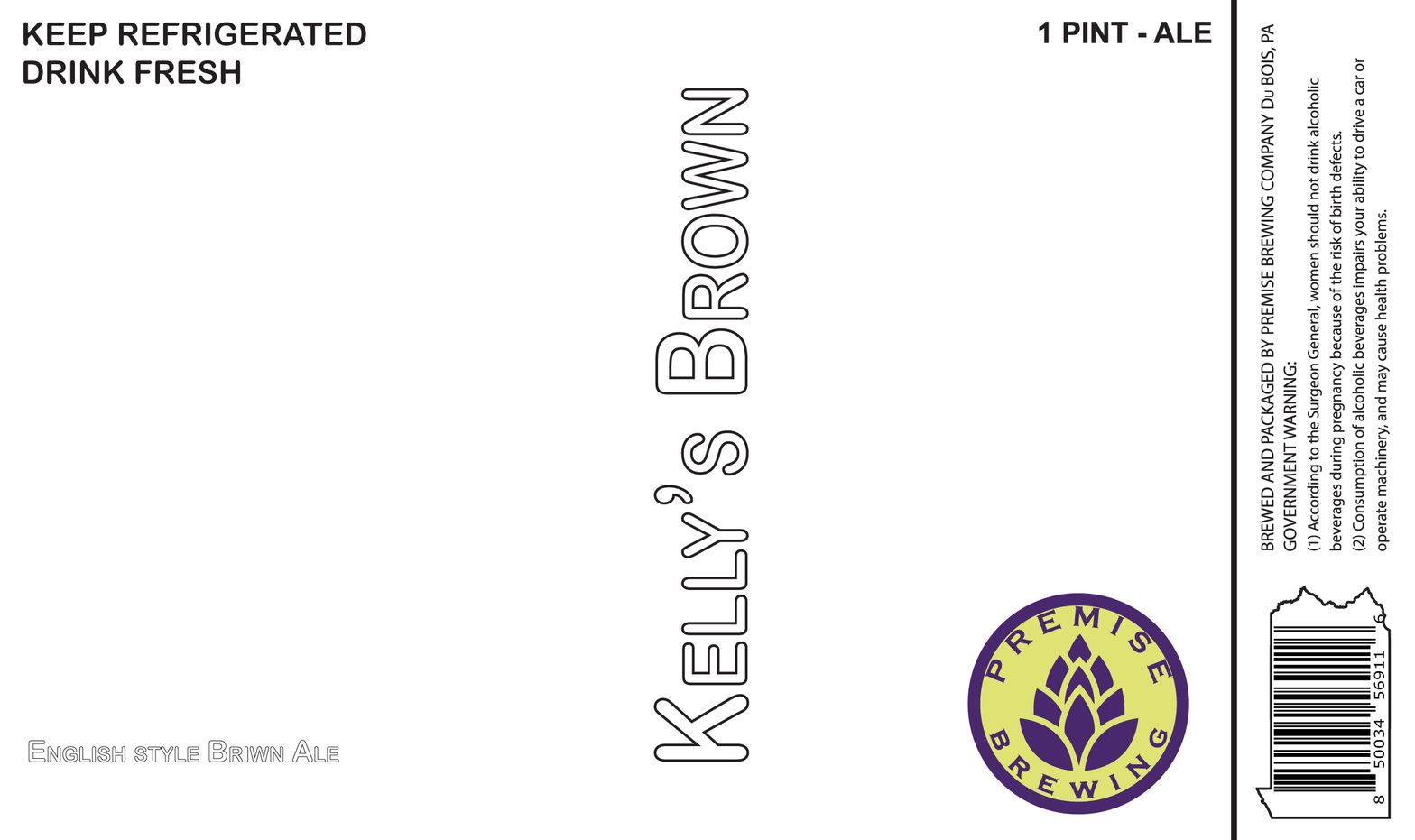 Kelly's Brown label
