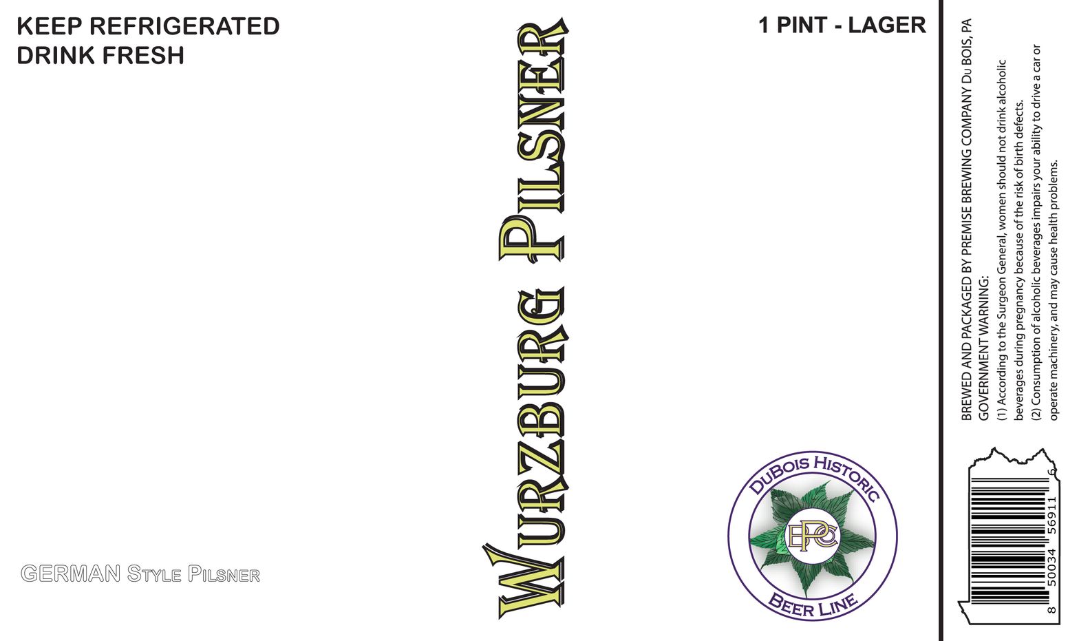 Wurzburg Pilsner label