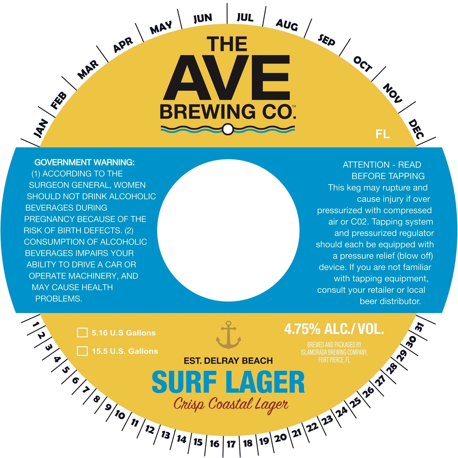 Surf Lager label