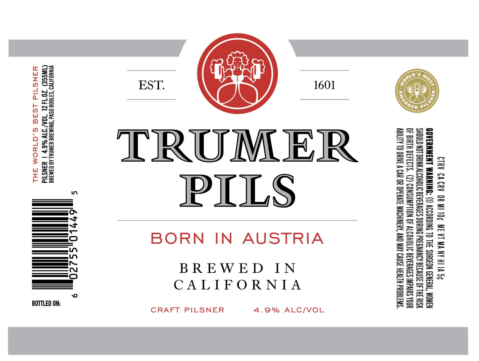 Trumer Pils label