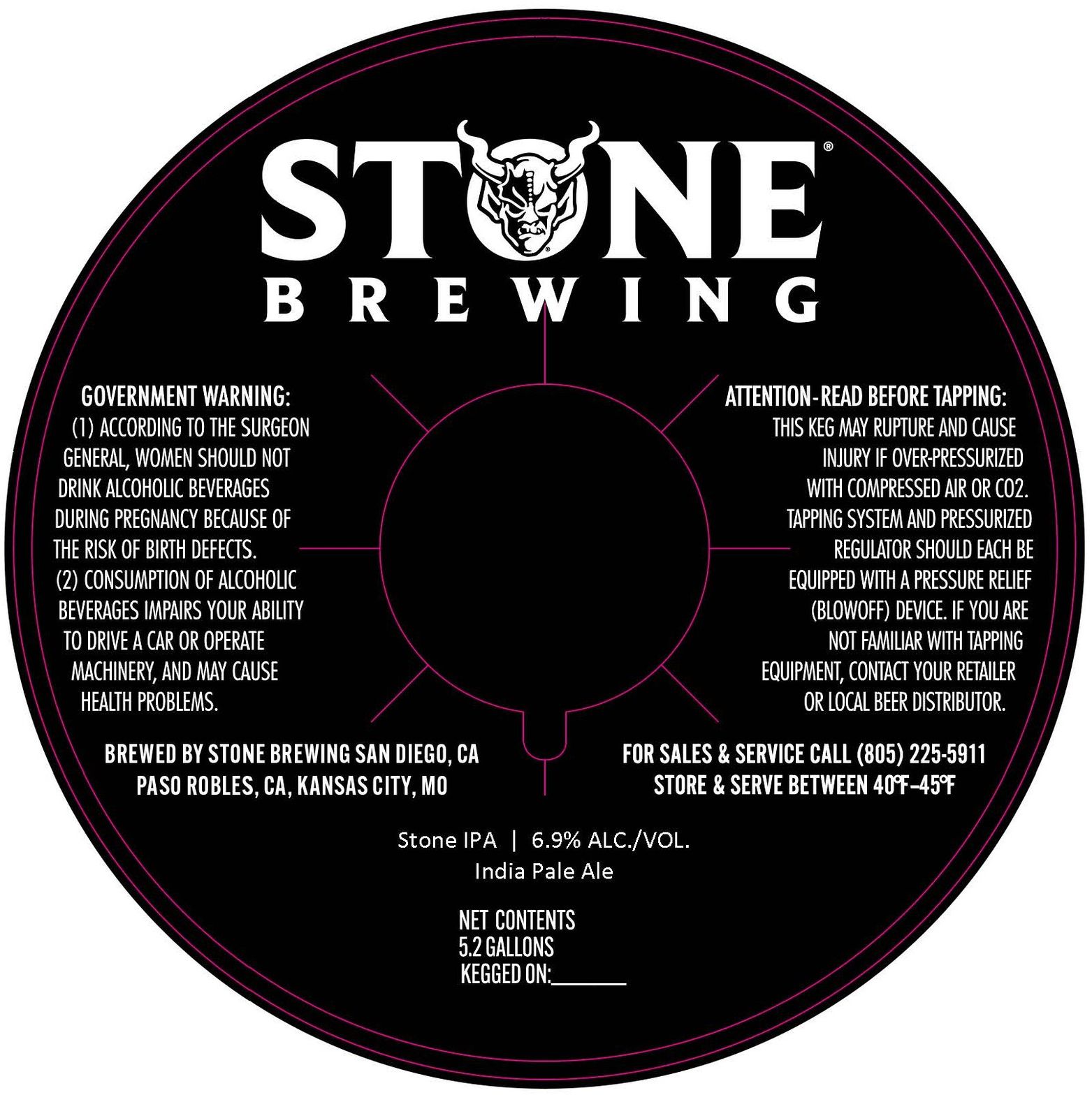 Stone IPA label