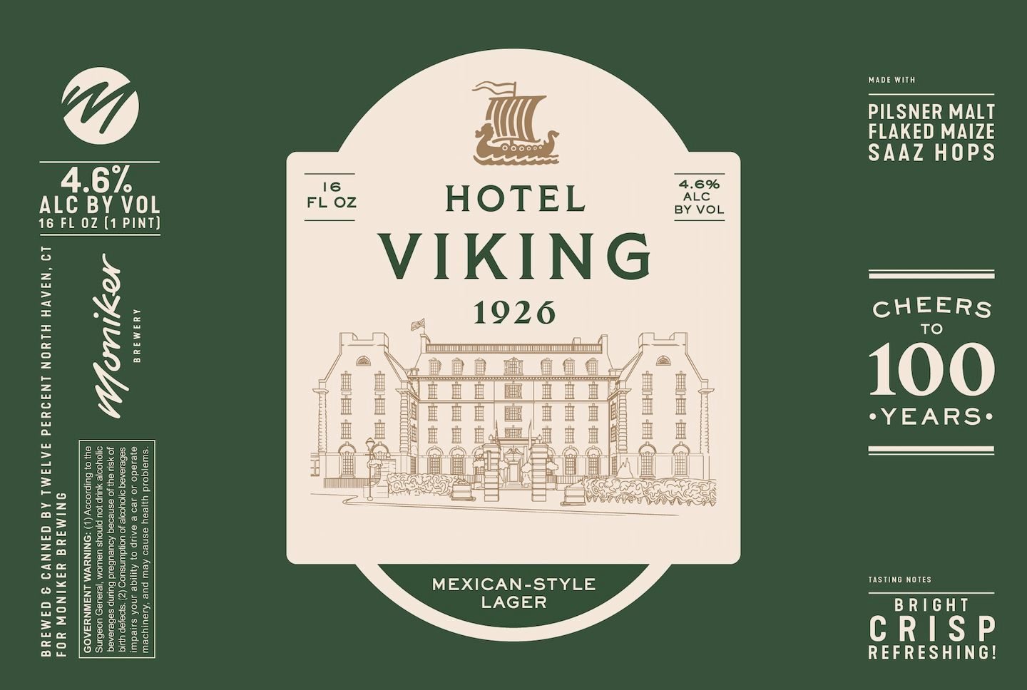 Hotel Viking 1926 label
