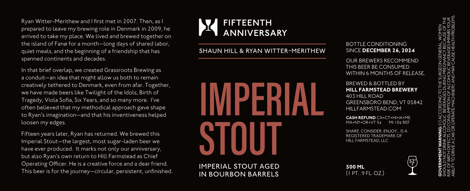 Fifteenth Anniversary Imperial Stout label