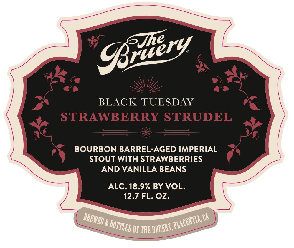 Black Tuesday Strawberry Strudel label