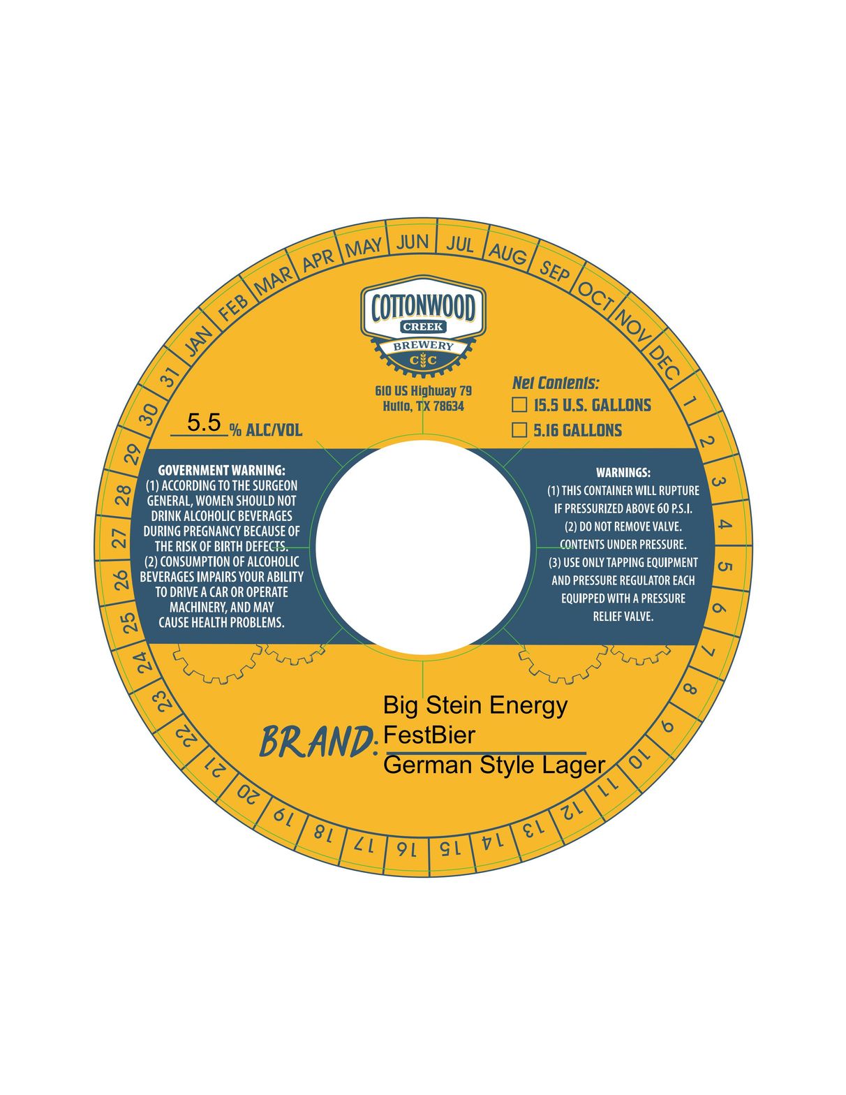 Big Stein Energy FestBier label