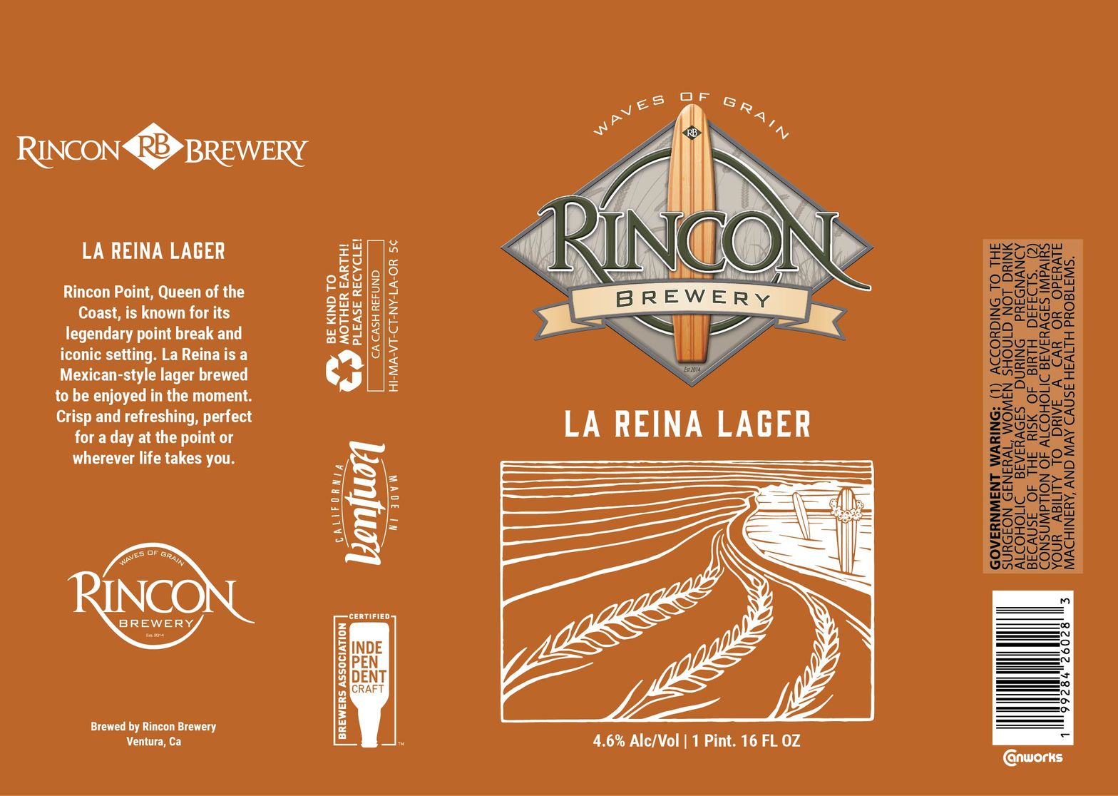 La Reina Lager label