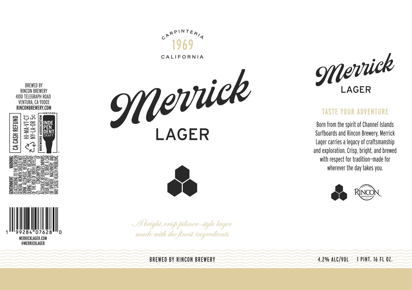 Merrick Lager label