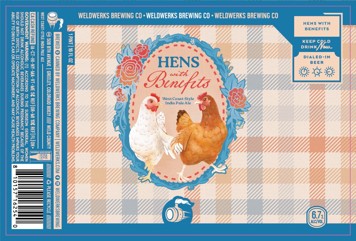 Hens With Benefits label
