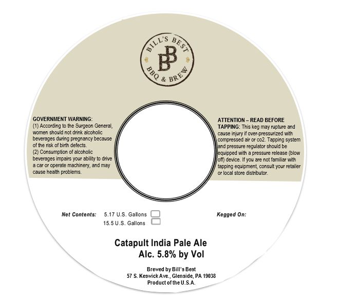 Catapult India Pale Ale label