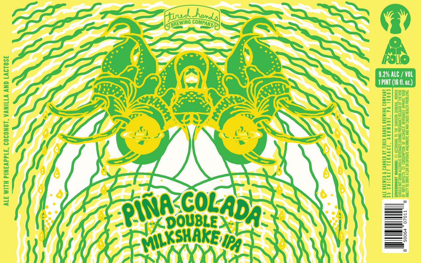 Piña Colada Double Milkshake IPA label