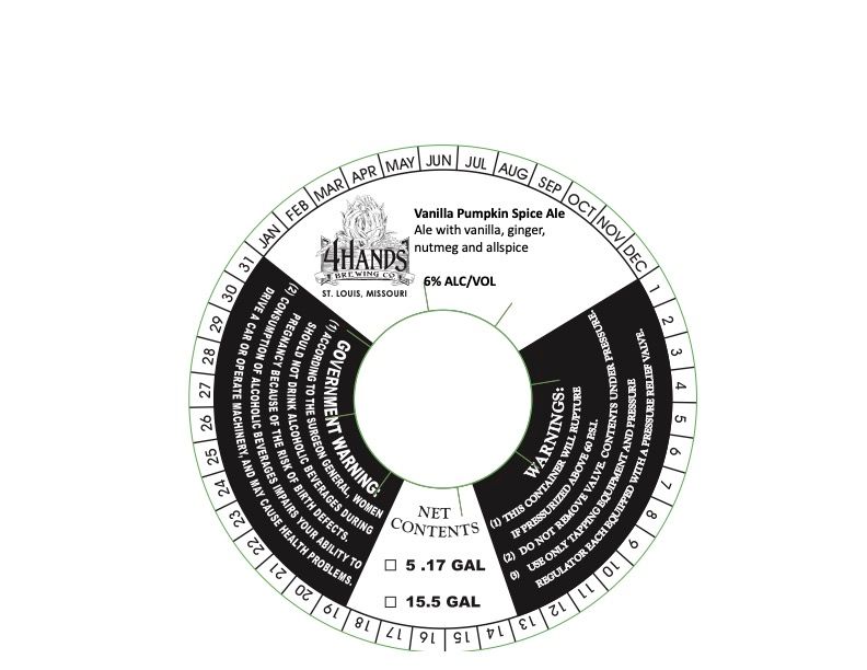 Vanilla Pumpkin Spice Ale label