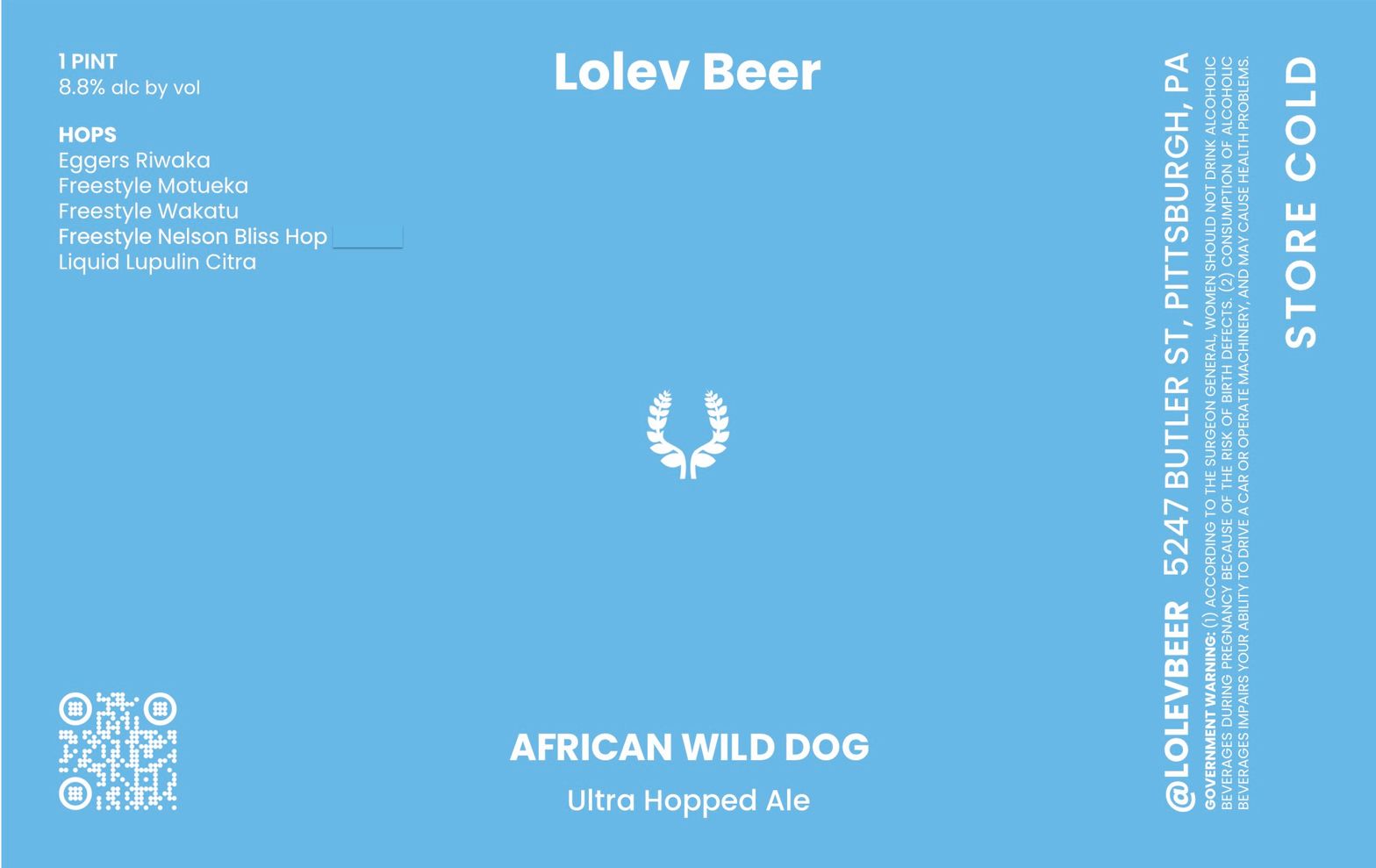 African Wild Dog label