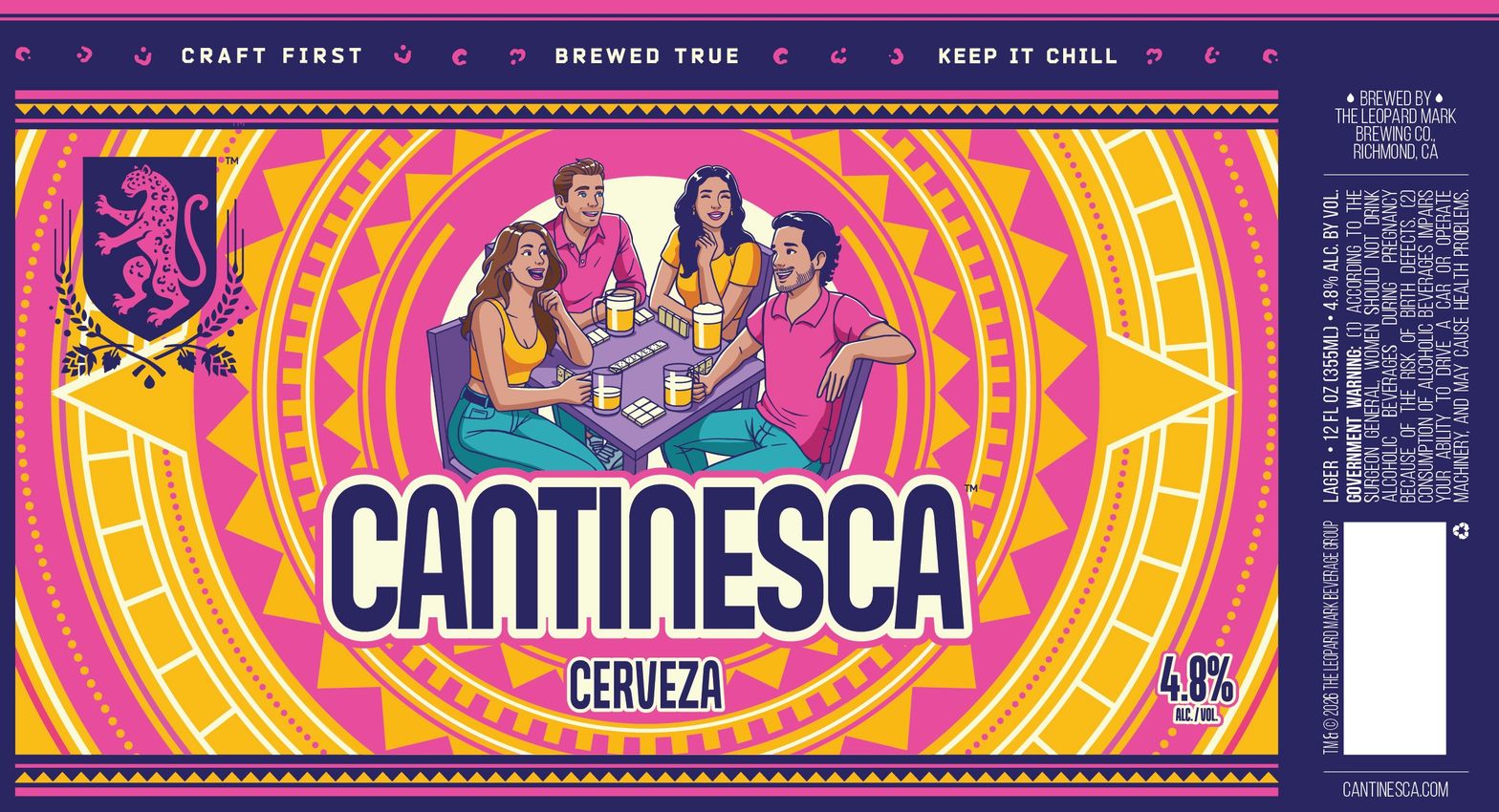 Cantinesca Cerveza label