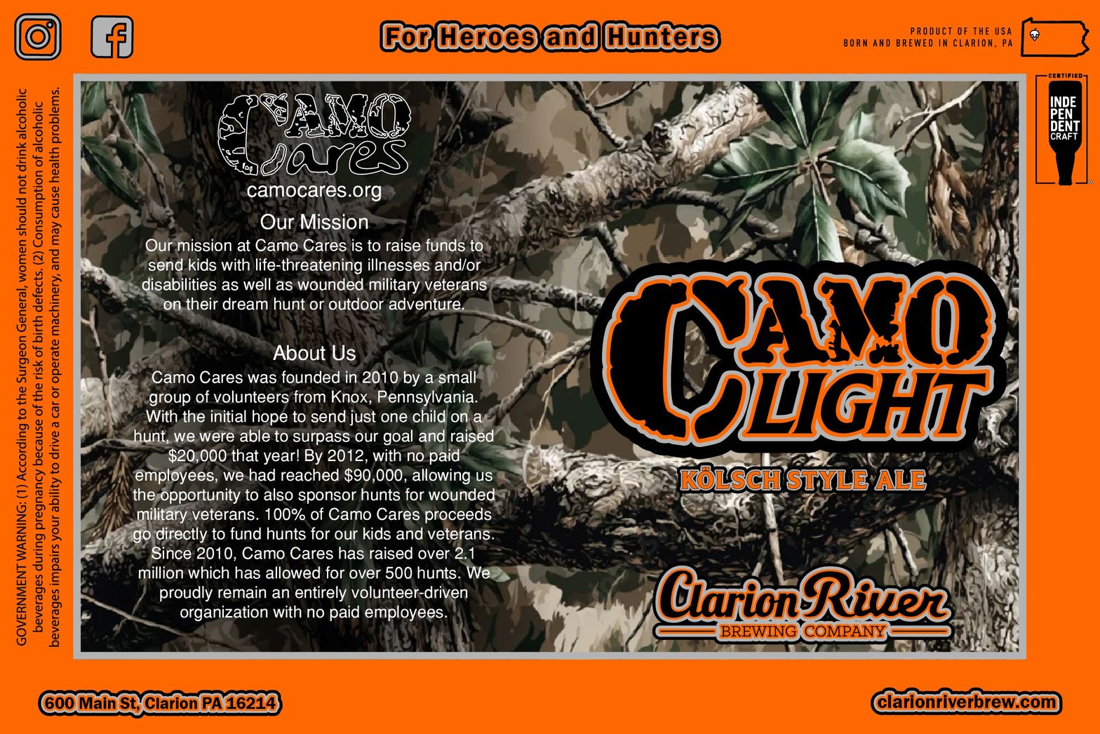 Camo Light label