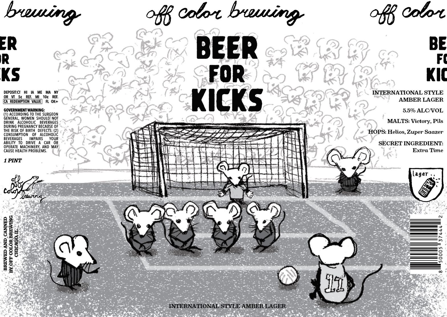 Beer For Kicks label